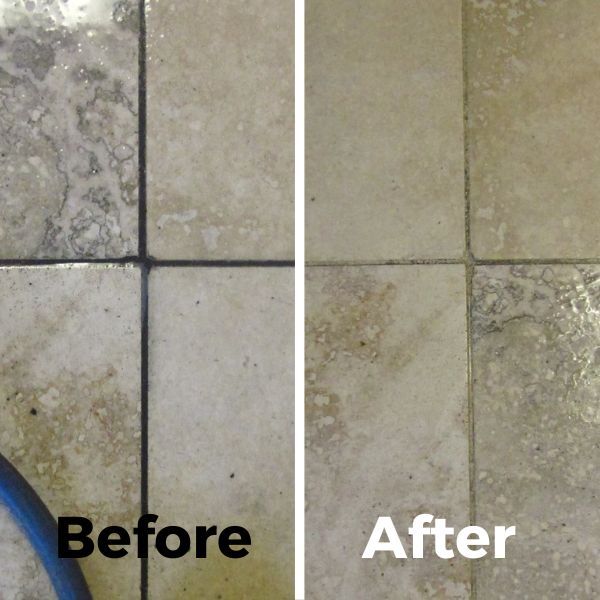 Before and After Tile and Grout Cleaning